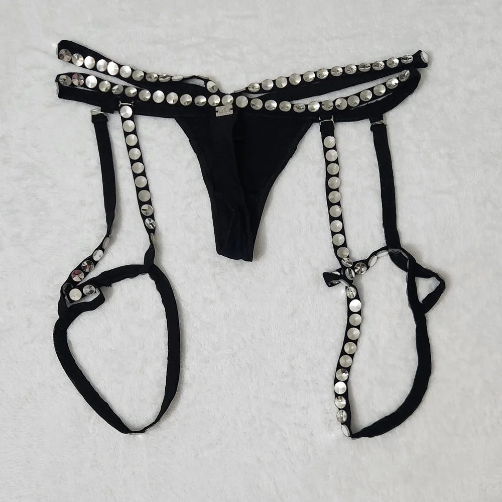 For Love And Lemons Black and White Strappy Panties - Picture 4 of 6